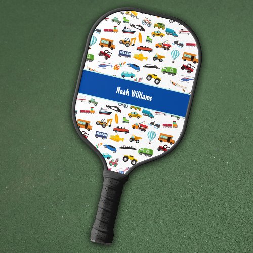 Little Boy Things That Move Vehicle Cars Kid Name Pickleball Paddle