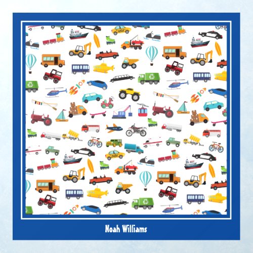 Little Boy Things That Move Vehicle Cars Kid Wall Decal