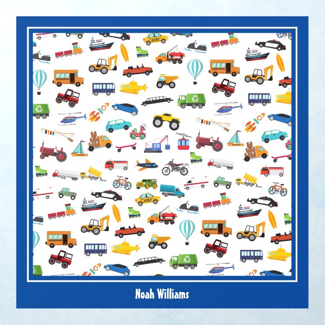 Little Boy Things That Move Vehicle Cars Kid Wall Decal (Insitu 1)