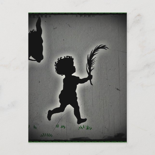 Little Boy with a Palm Frond Postcard (Front)