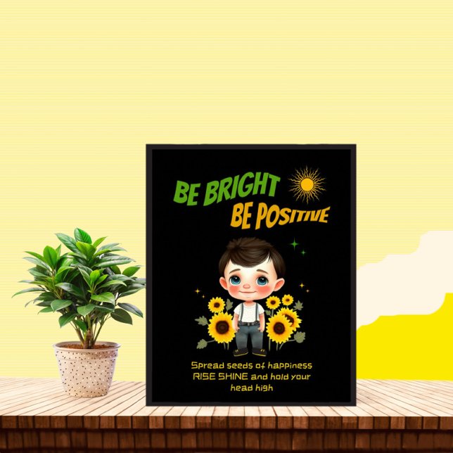 Little boy with sunflowers framed art (Creator Uploaded)