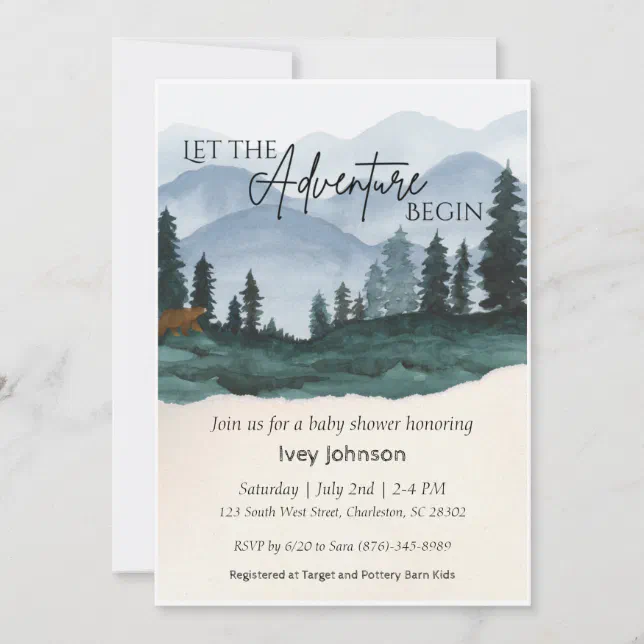 Little Boy Woodlands Baby Shower Invitation Zazzle