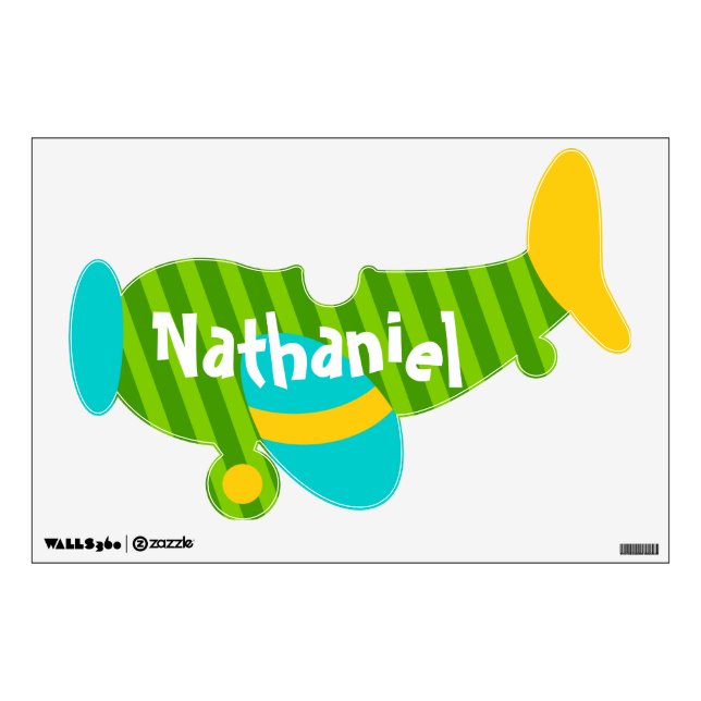 Little Boy's Airplane Wall Sticker (Front)