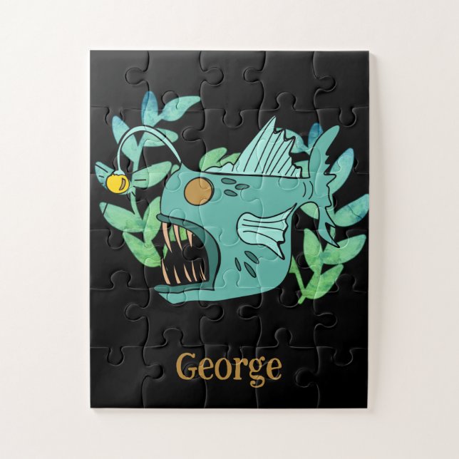 Little Boys Cute Ocean Fish Jigsaw Puzzle (Vertical)