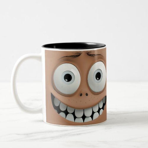 Little Boys Funny Face Two_Tone Coffee Mug