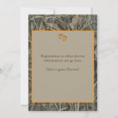 Little Boys Hunting Camo Baby Shower Invitations (Back)
