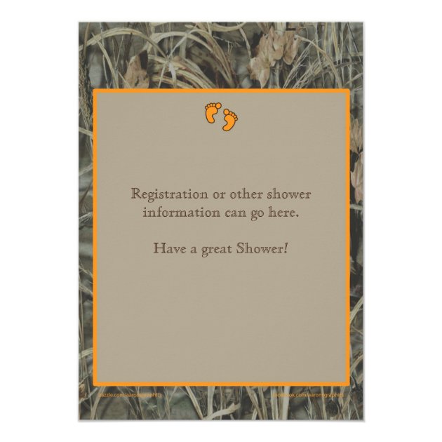 Little Boys Hunting Camo Baby Shower Invitations