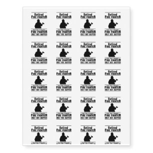 Little Boys' Little fire man chief Firefighter Temporary Tattoos