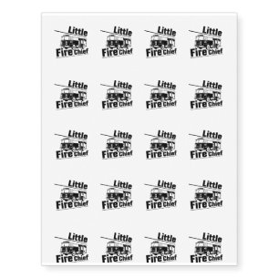 Little Boys Little fireman chief Firefighter Funny Temporary Tattoos