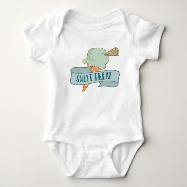 Little Boys Love Ice Cream Baby Bodysuit (Front)