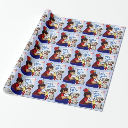 Little Boys Snails and Puppy Dogs Personalized Wrapping Paper