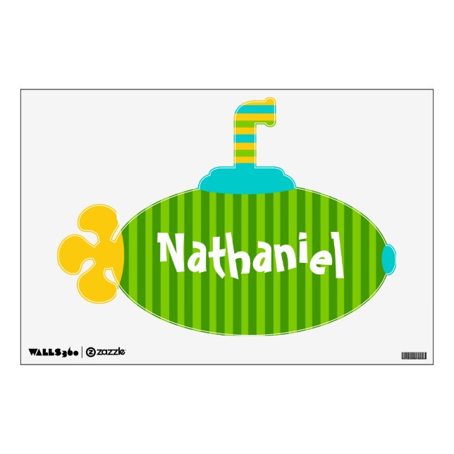 Little Boy's Submarine Wall Decal (Front)