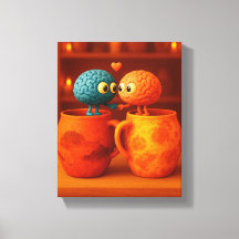 Little Brains In Love Standing On Planet Mugs: