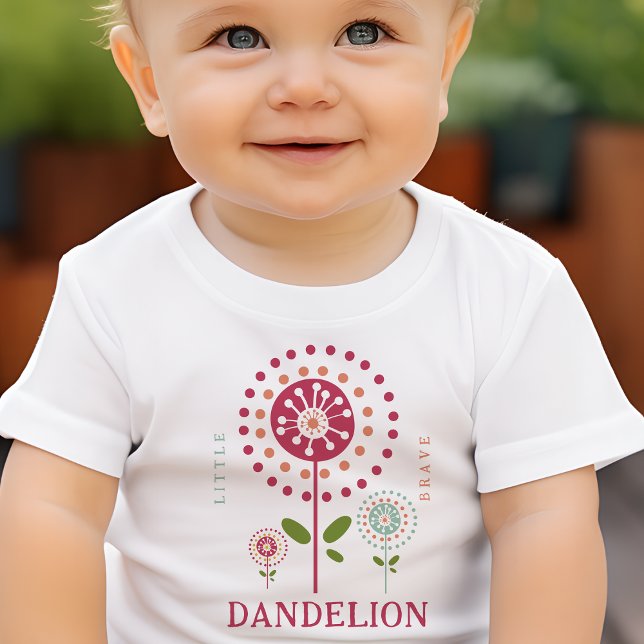 Little Brave Dandelion Personalized Baby T-Shirt (Creator Uploaded)