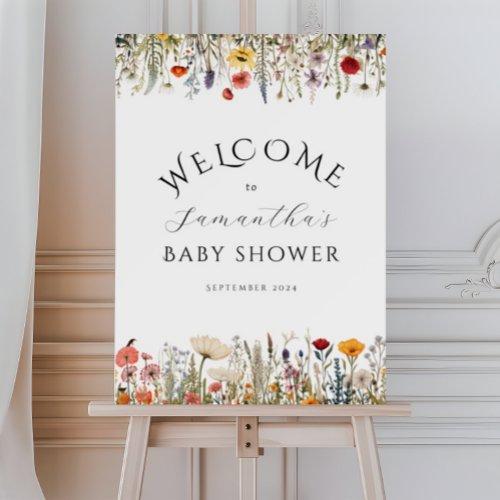 Little Bright Wildflower Flower Baby Shower Foam Board