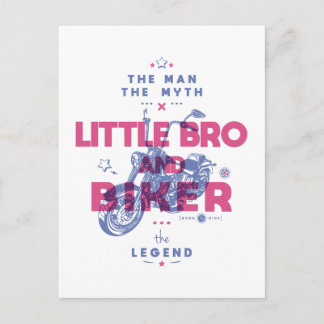 Little bro and biker the man the myth the legend postcard