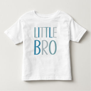 Little Bro Blue & Green Text Brother Sibling Boys Toddler T-shirt