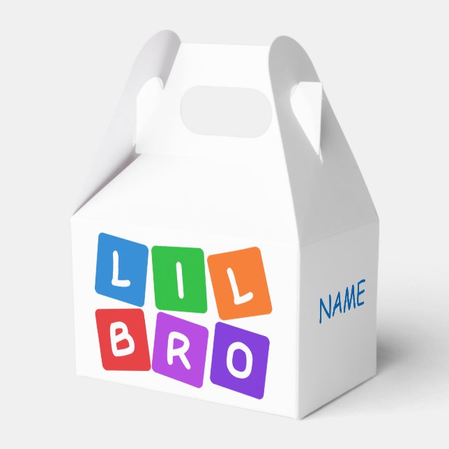 Little Bro custom favor boxes (Front Side)