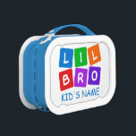 Little Bro custom lunch box<br><div class="desc">Change the text field to what you want. Using the “customize it” function, you can change the background color of this item if you wish. See my store for more items with this design.</div>