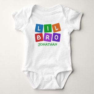 Little Bro CUSTOM NAME clothing Baby Bodysuit