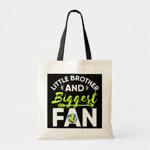 Little Brother And Biggest Fan Sibling Family Tote Bag