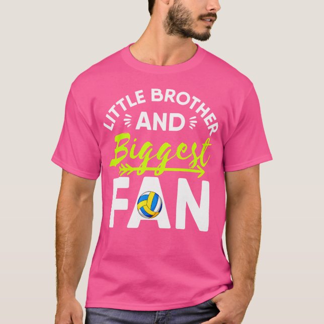 Little Brother And Biggest Fan Sibling Family Voll T-Shirt (Front)