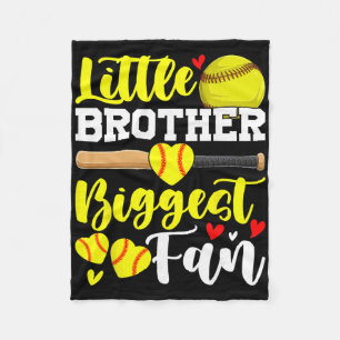Little Brother Biggest Fan Softll, Softll Boys _2  Fleece Blanket