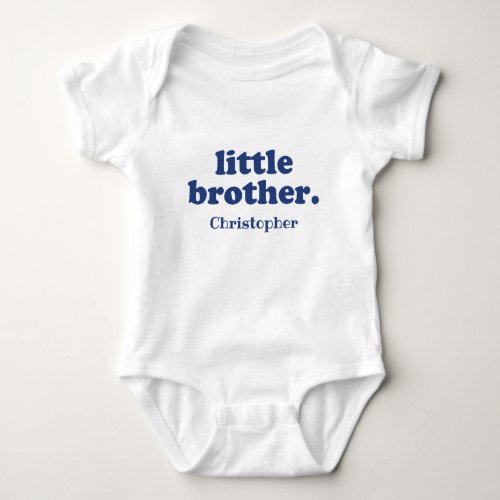 Little Brother Boy Personalized Baby Bodysuit