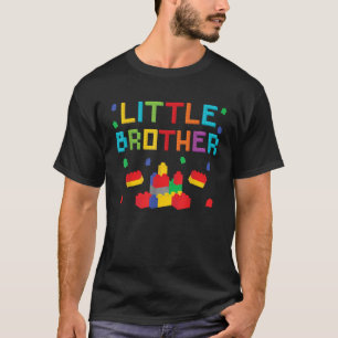 Little Brother Builder Building Blocks Bricks Matc T-Shirt