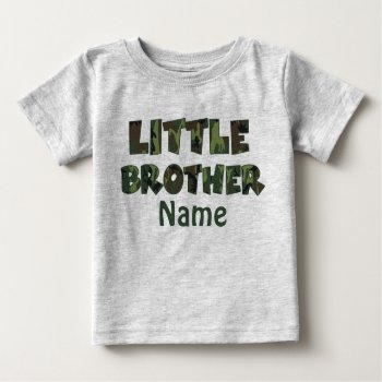 Little Brother Camo Personalized Shirt by mybabytee at Zazzle