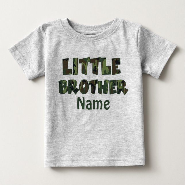 Little Brother Camo Personalized Shirt (Front)