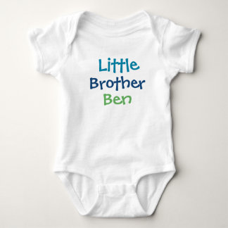 Little Brother Colorful Monogram Boys Baby Bodysuit