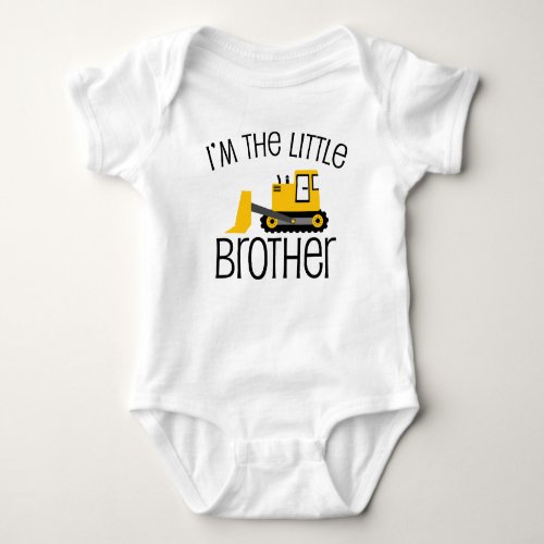 Little Brother Construction Front Loader Baby Bodysuit