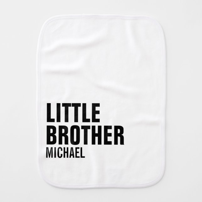 Little Brother Custom Burp Cloth (Front)