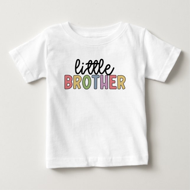 Little Brother Cute Matching Siblings Baby T-shirt (Front)