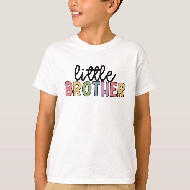 Little Brother Cute Matching Siblings T-Shirt (Front)