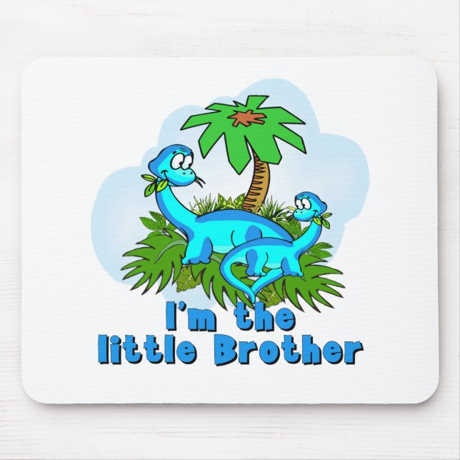 Little Brother Dinosaurs Mouse Pad (Front)