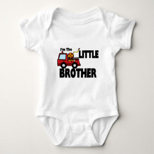 Little Brother Fire Truck Baby Bodysuit