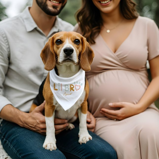 Little Brother Heart Paw Fun Baby Announcement Pet Bandana Collar (Little Brother Heart Paw Fun Baby Announcement Pet Bandana Collar)