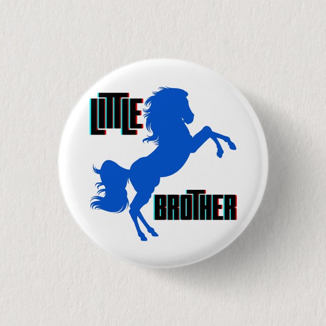 Little Brother Horse Rearing Button (Front)