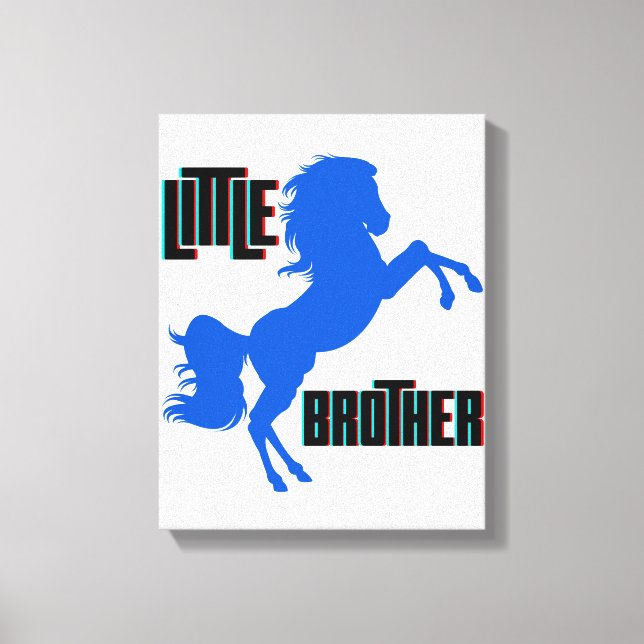 Little Brother Horse Rearing Canvas Print (Front)