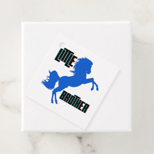 Little Brother Horse Rearing Favor Tags