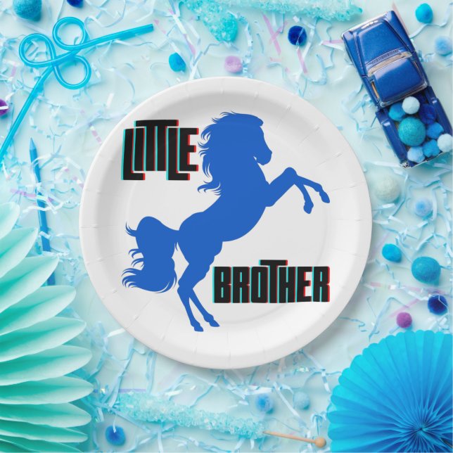 Little Brother Horse Rearing Paper Plates (Party)