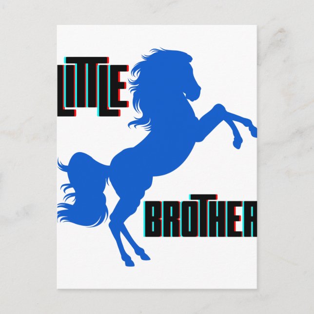 Little Brother Horse Rearing Postcard (Front)