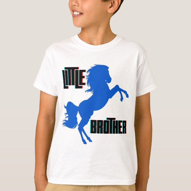 Little Brother Horse Rearing T-Shirt (Front)