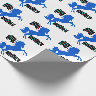 Little Brother Horse Rearing Wrapping Paper