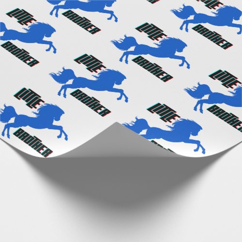 Little Brother Horse Rearing Wrapping Paper