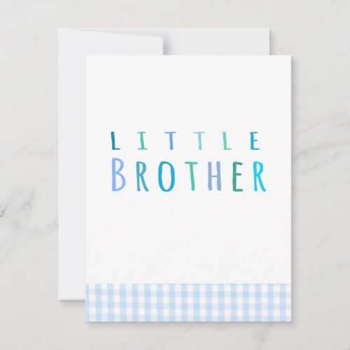 Little Brother in blue Invite