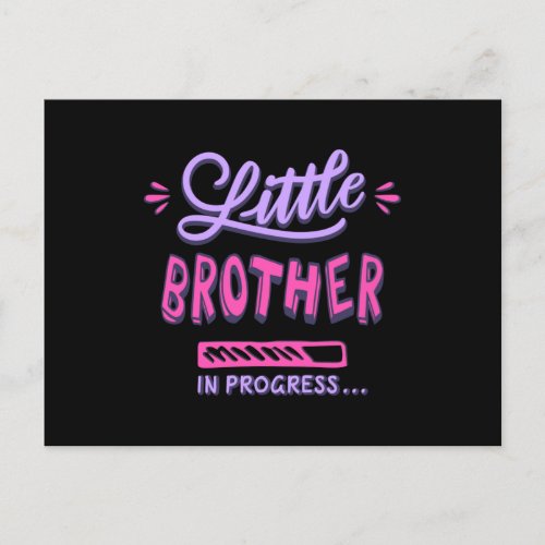 Little brother in progress postcard