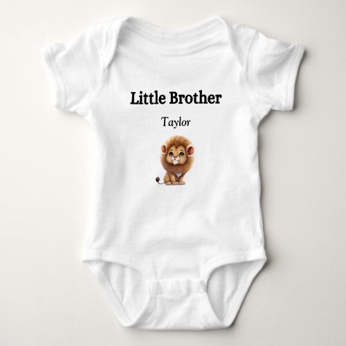 Little Brother Lion T_Shirt Baby Bodysuit
